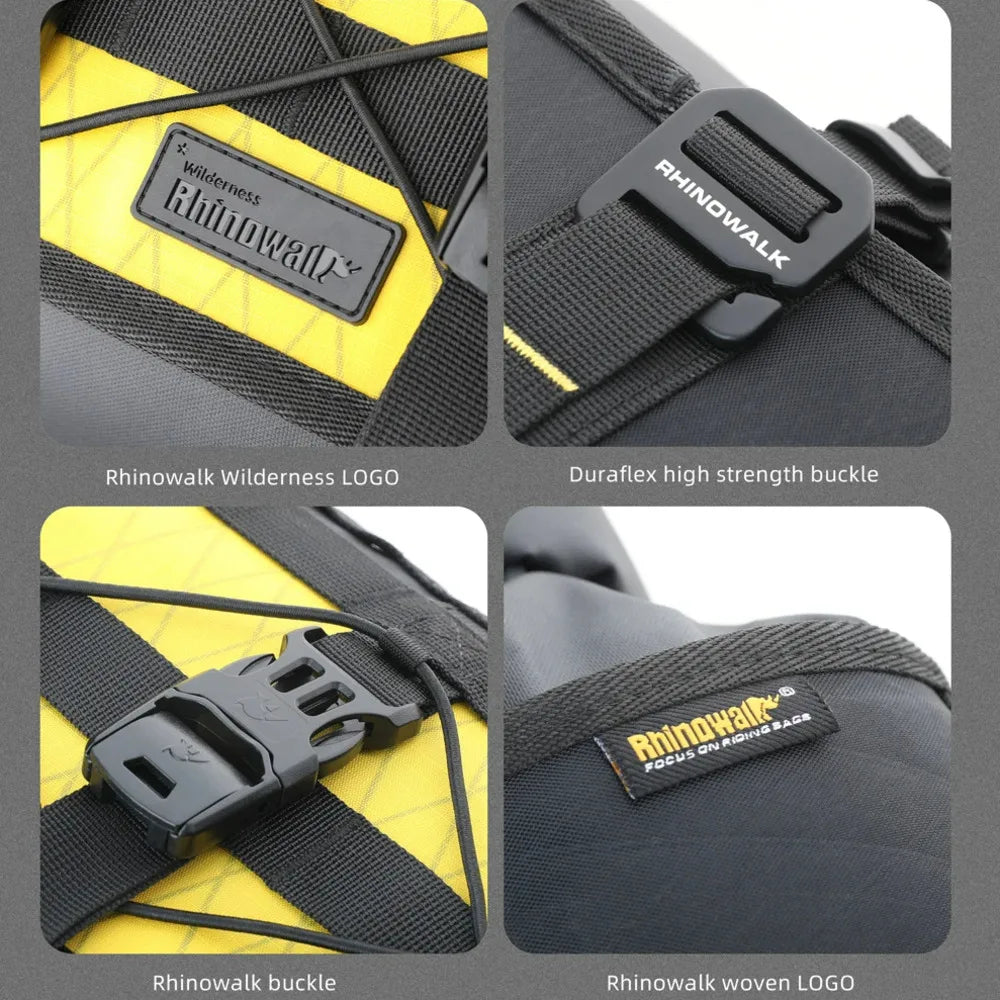 Sistema de Manillar Modular Profesional para Bikepacking (Arnés + Bolsa Estanca) 8-12L