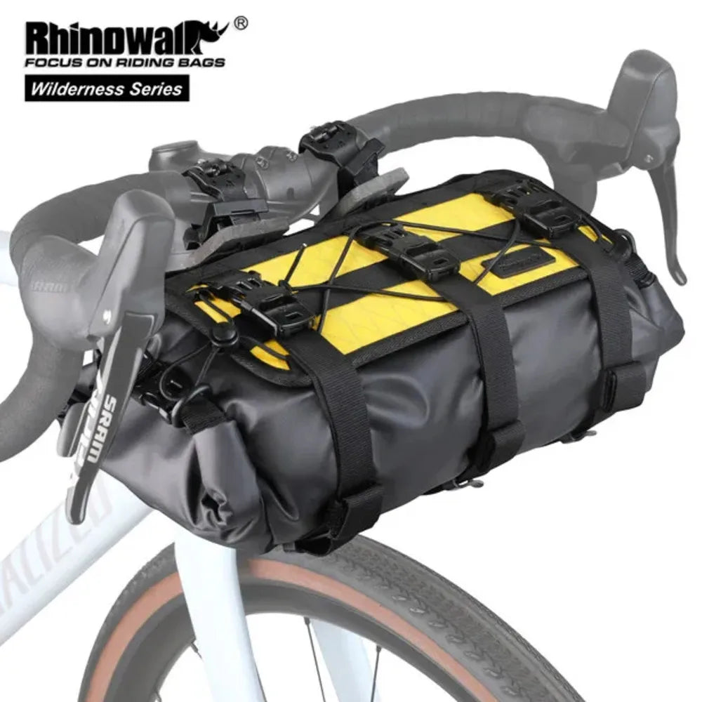 Sistema de Manillar Modular Profesional para Bikepacking (Arnés + Bolsa Estanca) 8-12L