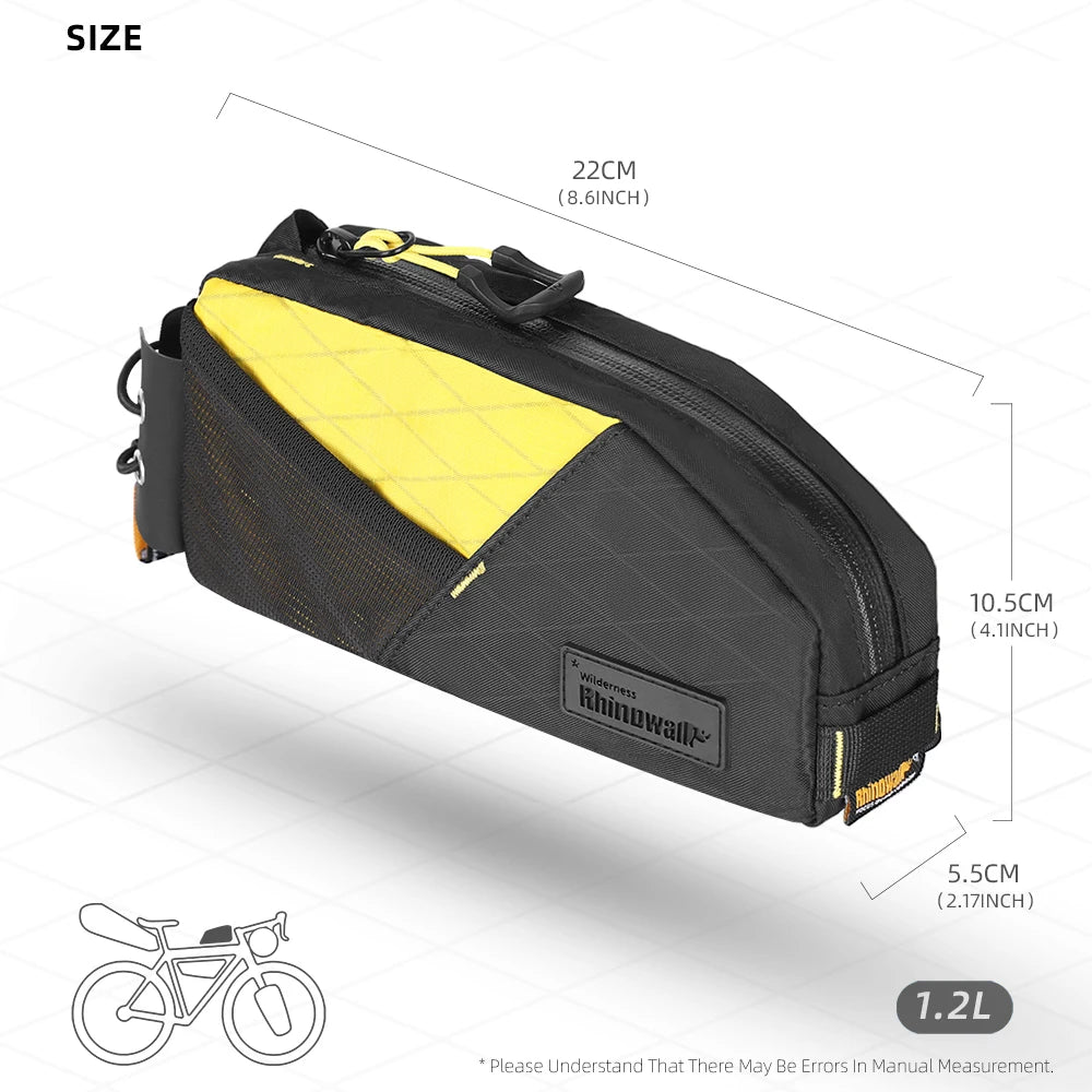 Rhinowalk Bolsa de Tubo Superior Impermeable 1.2L para Gravel / MTB