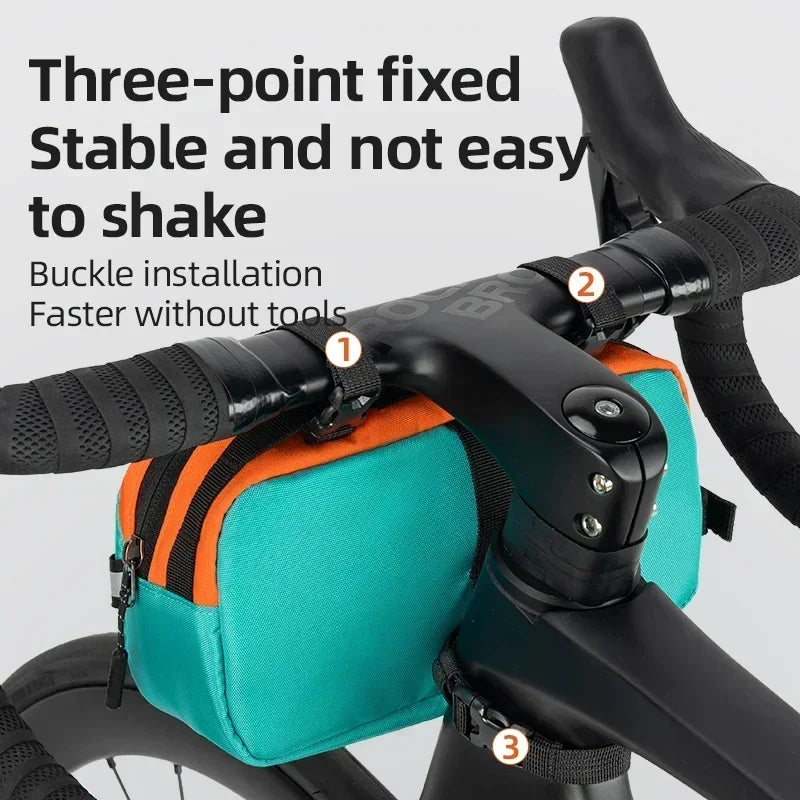 ROCKBROS Bolsa de Manillar Rockbros para Bicicleta | Impermeable y Polivalente 2,5L