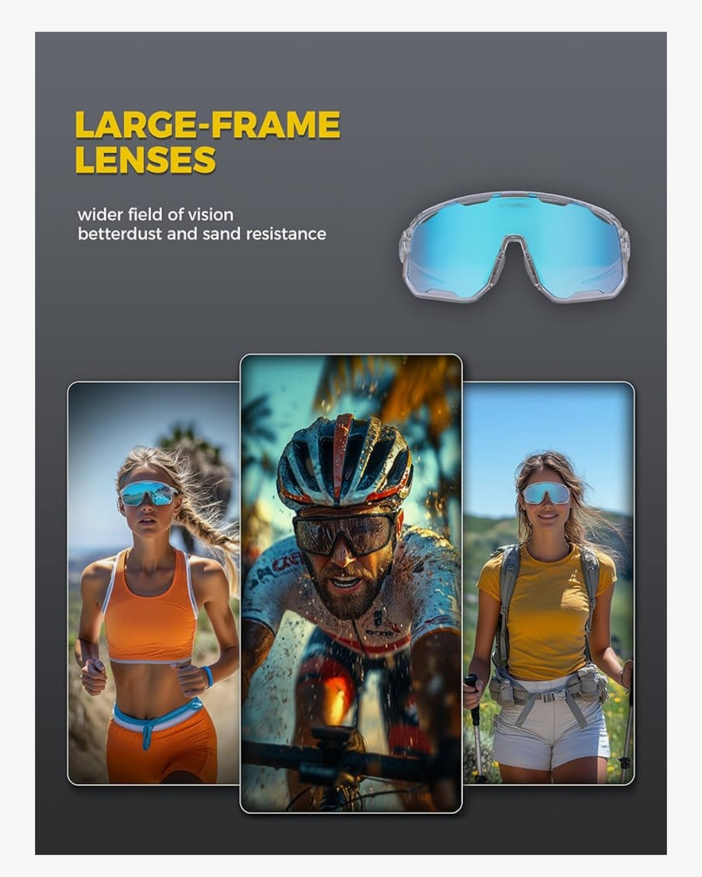 ROCKBROS Gafas de Ciclismo Polarizadas