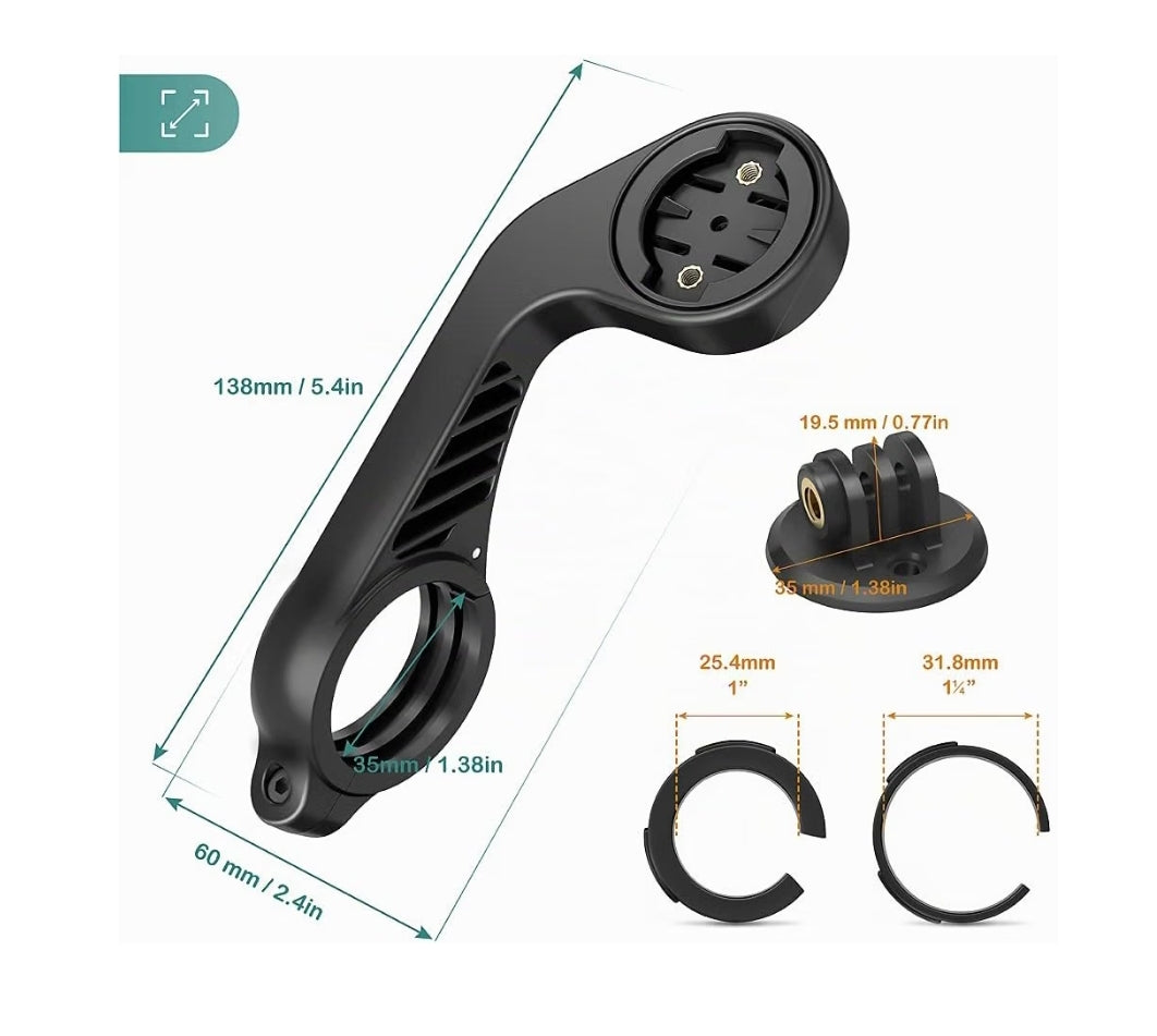Soporte de Bicicleta Frontal TUSITA | Compatible con Gama Garmin