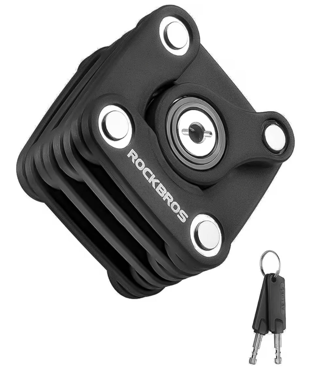 ROCKBROS Candado Plegable Antirrobo para Bicicleta – Cerradura de Alta Seguridad con Soporte de Montaje