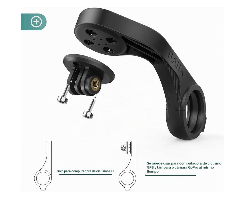 Soporte de Bicicleta Frontal TUSITA | Compatible con Gama Garmin