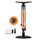 GOBKO Bomba de Bicicleta Bomba de Pie con Manómetro, Bomba de Bicicleta con Presta y Schrader Bomba de Neumático Multifuncional para Bicicletas Bomba de Bolas Deportivas 160Psi &11Bar