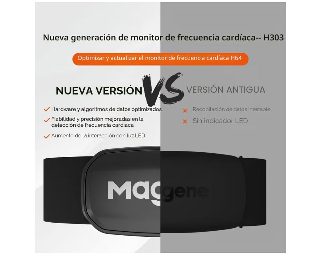 Magene H303 – Banda de Frecuencia Cardíaca ANT+ y Bluetooth
