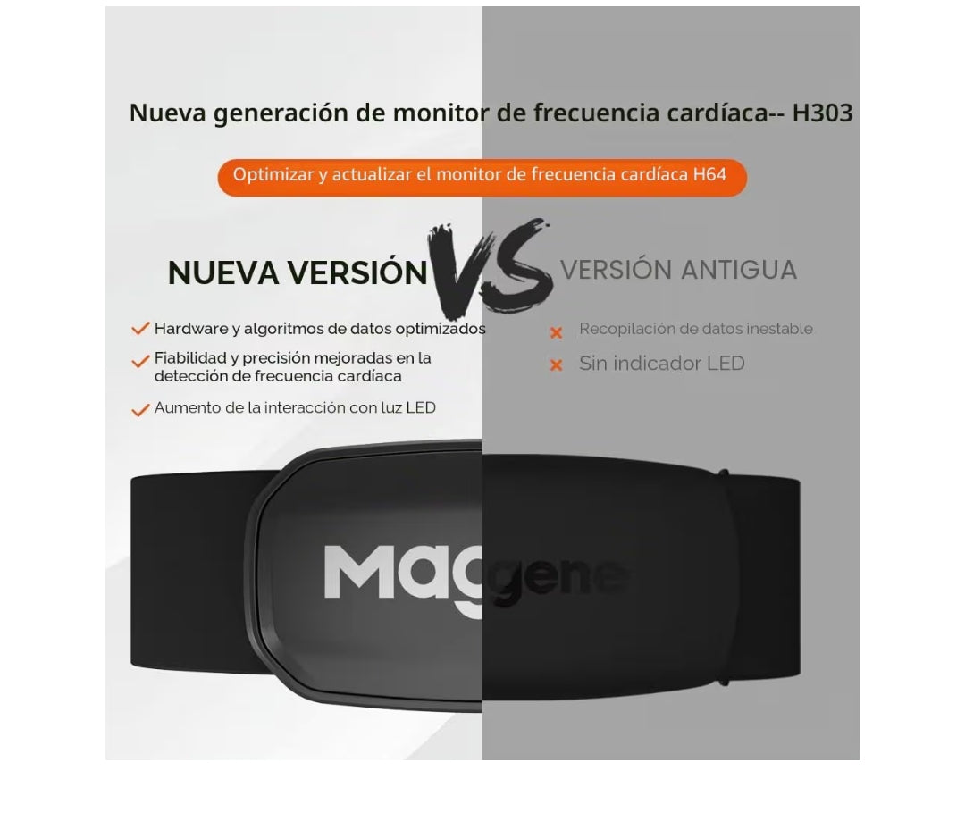 Magene H303 – Banda de Frecuencia Cardíaca ANT+ y Bluetooth